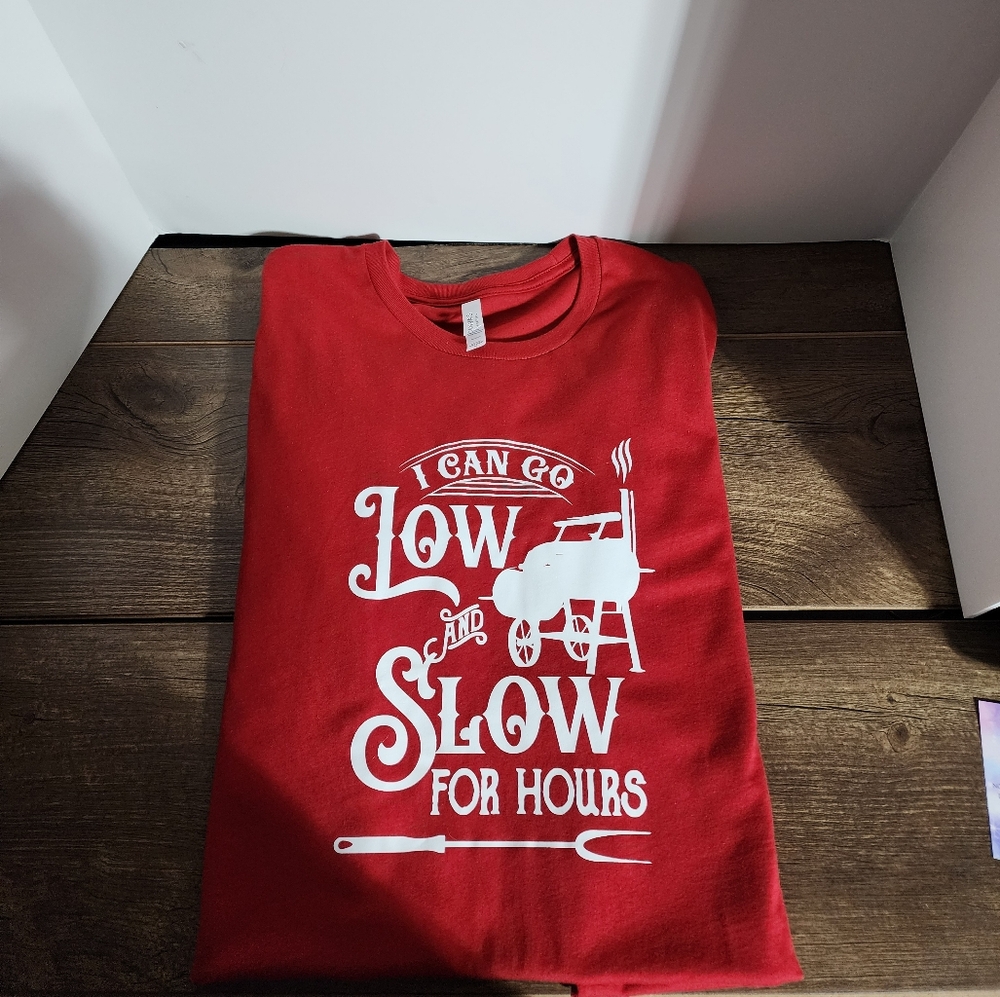 Smoking tee shirt grilling tee low and slow